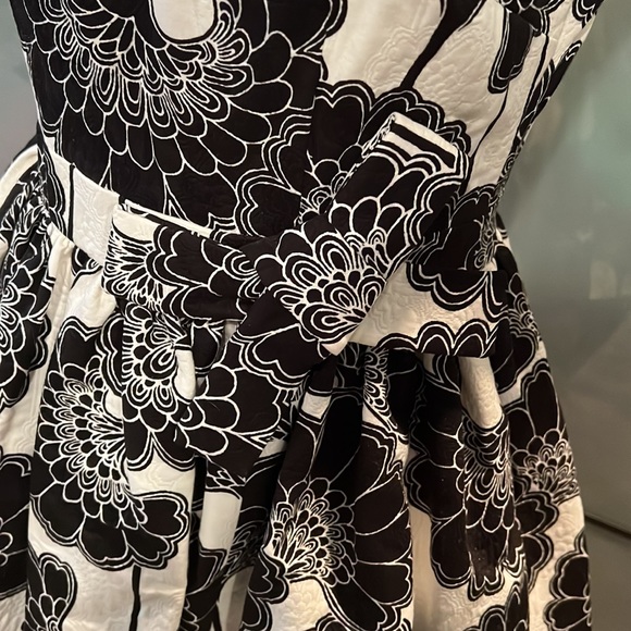 NWT Kate Spade Cameo Dress sz 6 black and white ruffle Florence Broadhurst - Picture 2 of 6
